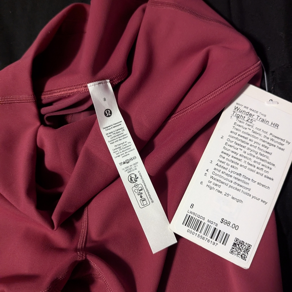 SET - Lululemon Wunder Train High-Rise 25" Leggings + Strappy Racer Bra Set - Picture 3 of 7